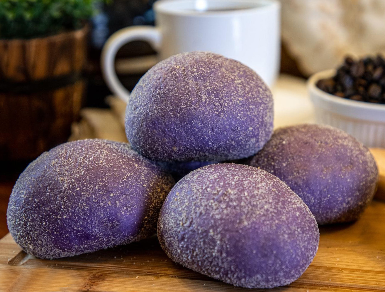 Ube Pandesal with Cream Cheese